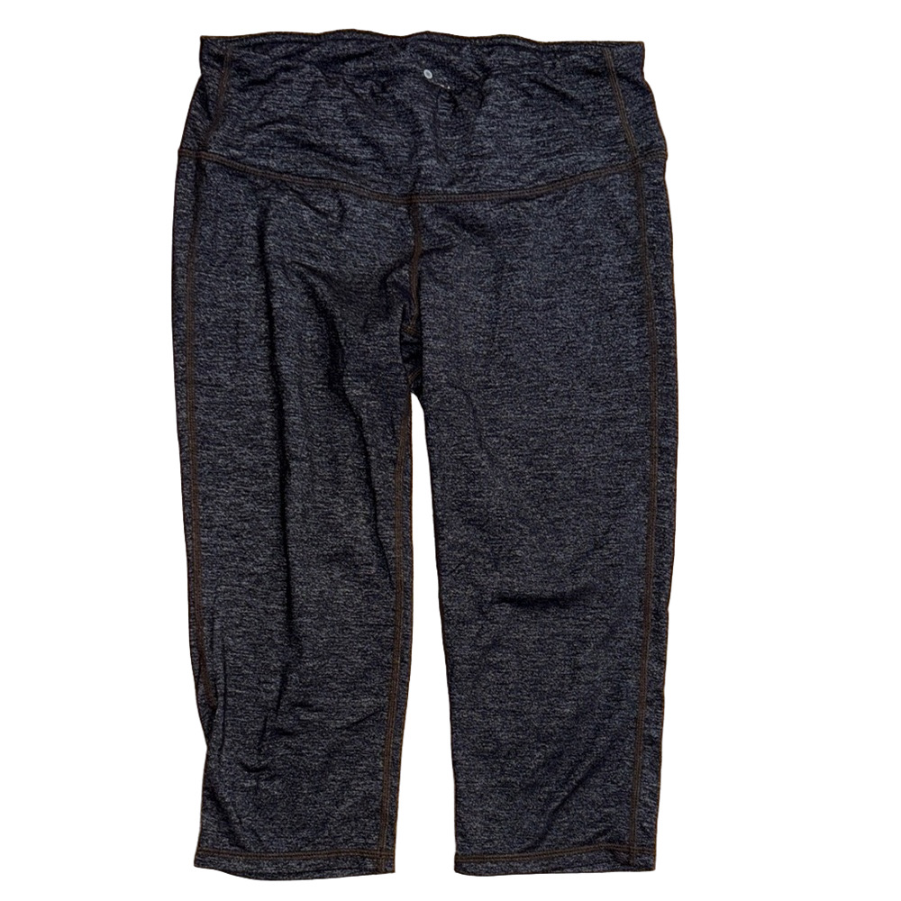 Athleta Small Heathered Black Capri Leggings Training Yoga Pants